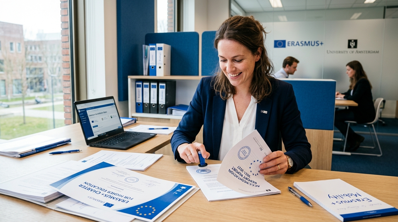 Erasmus+ akkreditasyon belgesi ve kurumsal proje koordinasyonu