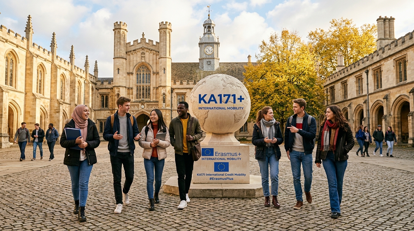 KA171 Erasmus+ uluslararası öğrenci hareketliliği, üniversite kampüsü